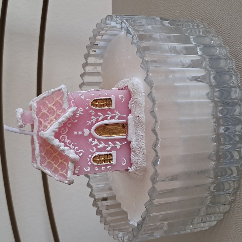 Pink Gingerbread Candle Holder